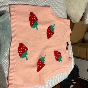 shien cardigan with strawberries